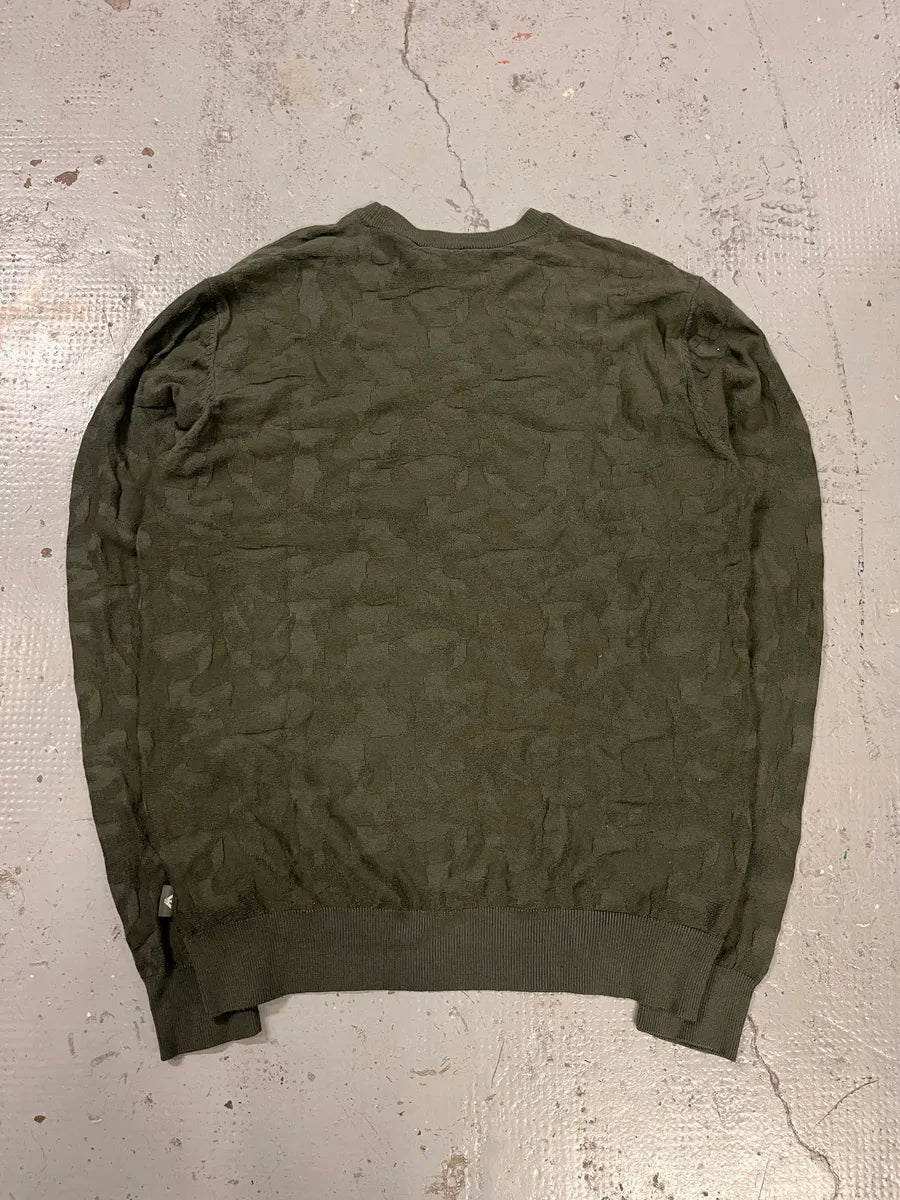 SS2020 Emporio Armani Military Relief Green Sweater rVrEEpT 5