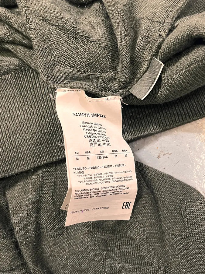 SS2020 Emporio Armani Military Relief Green Sweater rVrEEpT 7