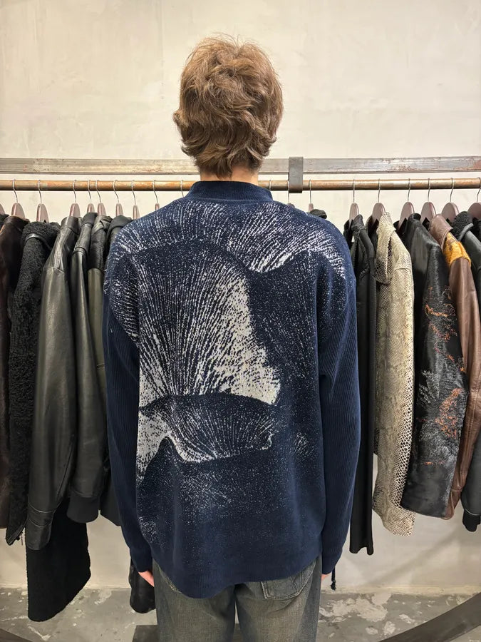 SS2020 Emporio Armani Mountain Landscape High Neck Navy Sweater (M/L) ryXzgDj 2