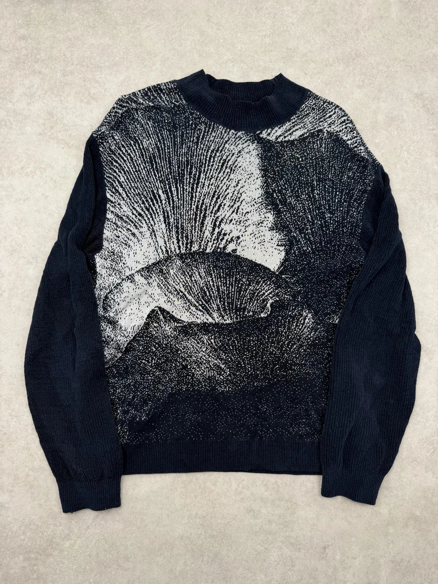 SS2020 Emporio Armani Navy Abstract Landscape Sweater tgQcFIN 0