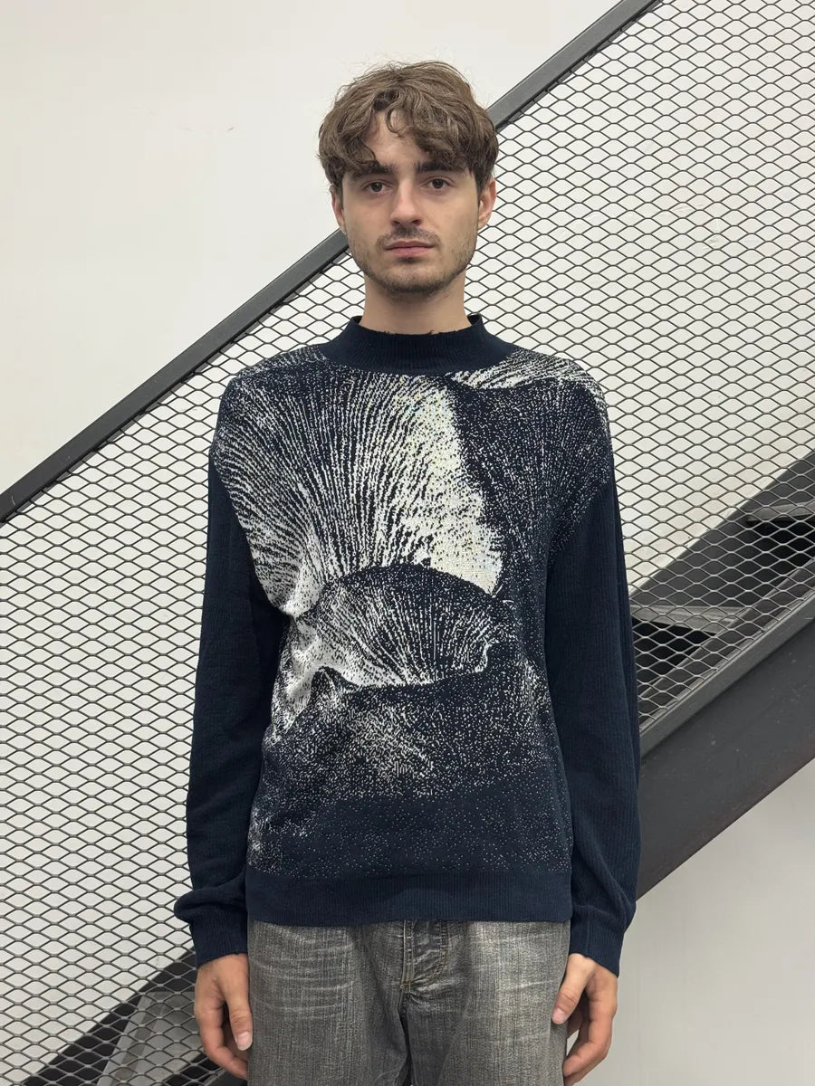 SS2020 Emporio Armani Navy Abstract Landscape Sweater tgQcFIN 2