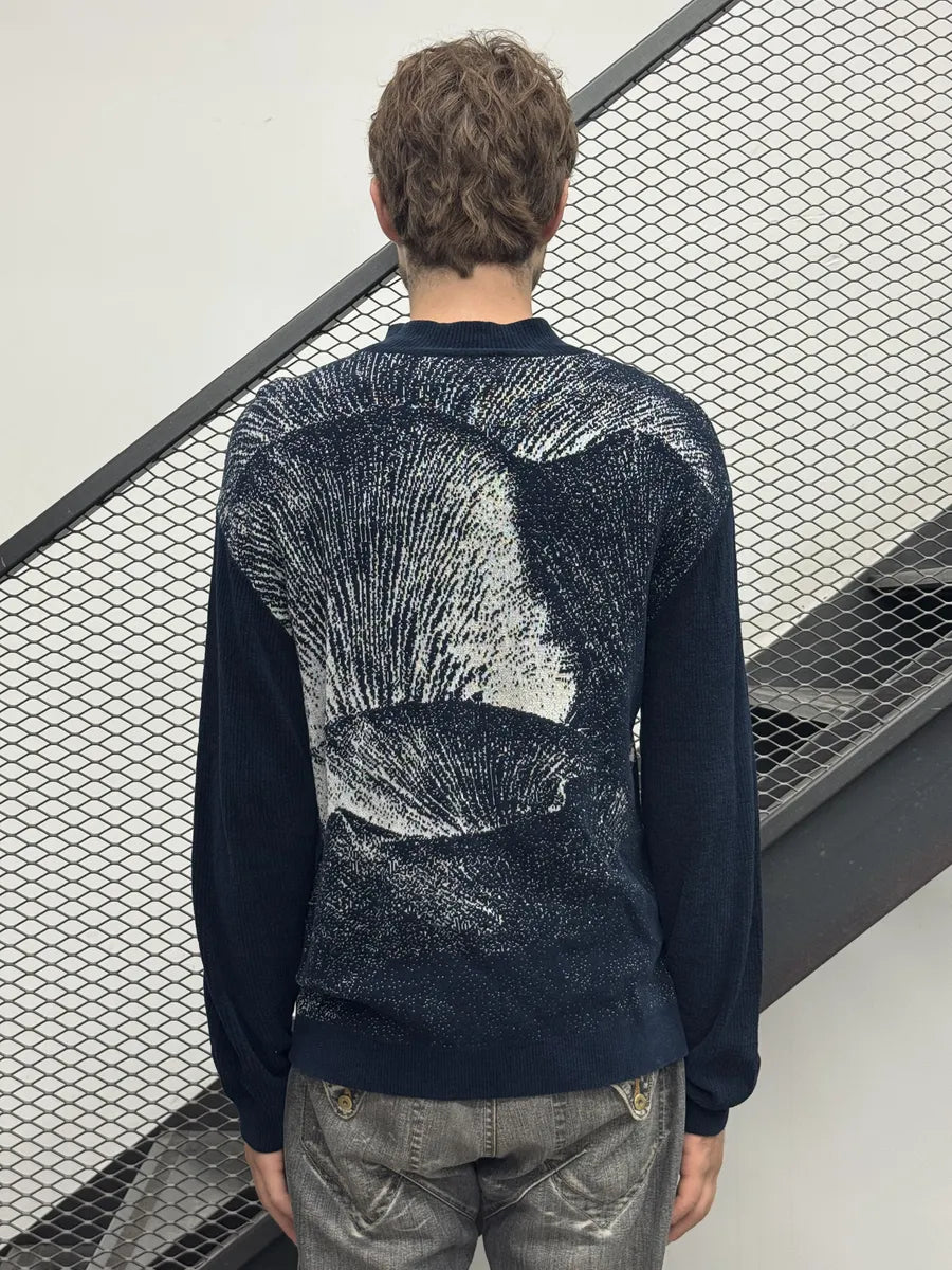 SS2020 Emporio Armani Navy Abstract Landscape Sweater tgQcFIN 3