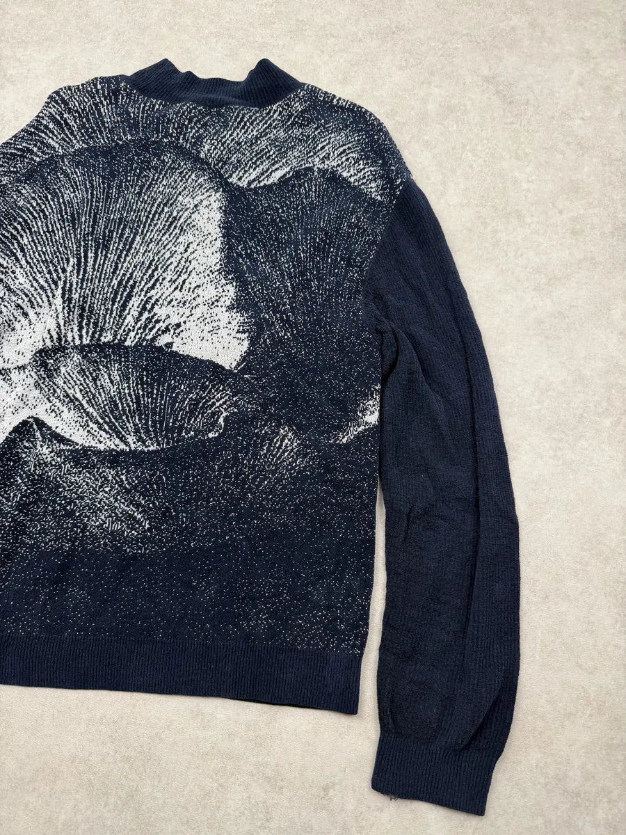 SS2020 Emporio Armani Navy Abstract Landscape Sweater tgQcFIN 5