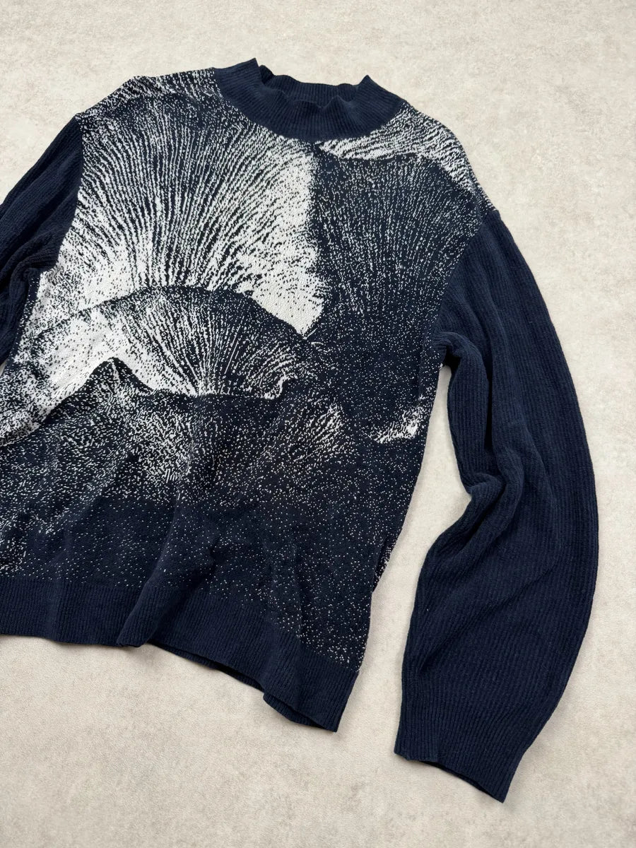 SS2020 Emporio Armani Navy Abstract Landscape Sweater tgQcFIN 7