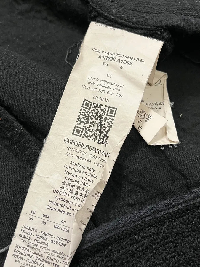 SS2020 Emporio Armani Relief Black Jacket hYAgpVe 10