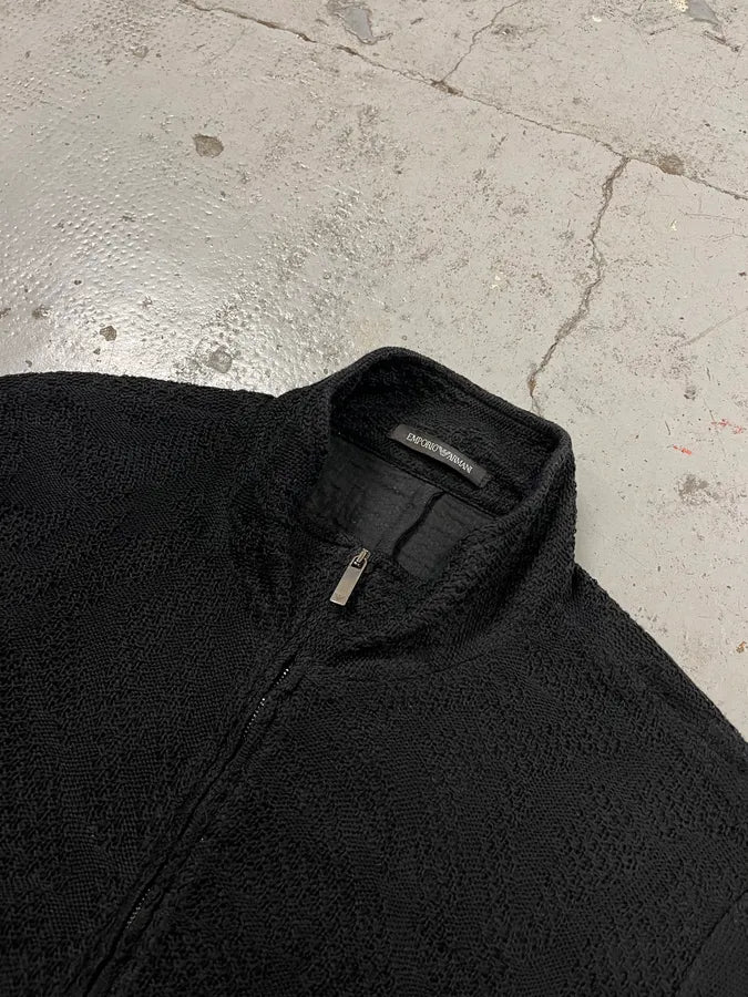 SS2020 Emporio Armani Relief Black Jacket hYAgpVe 4