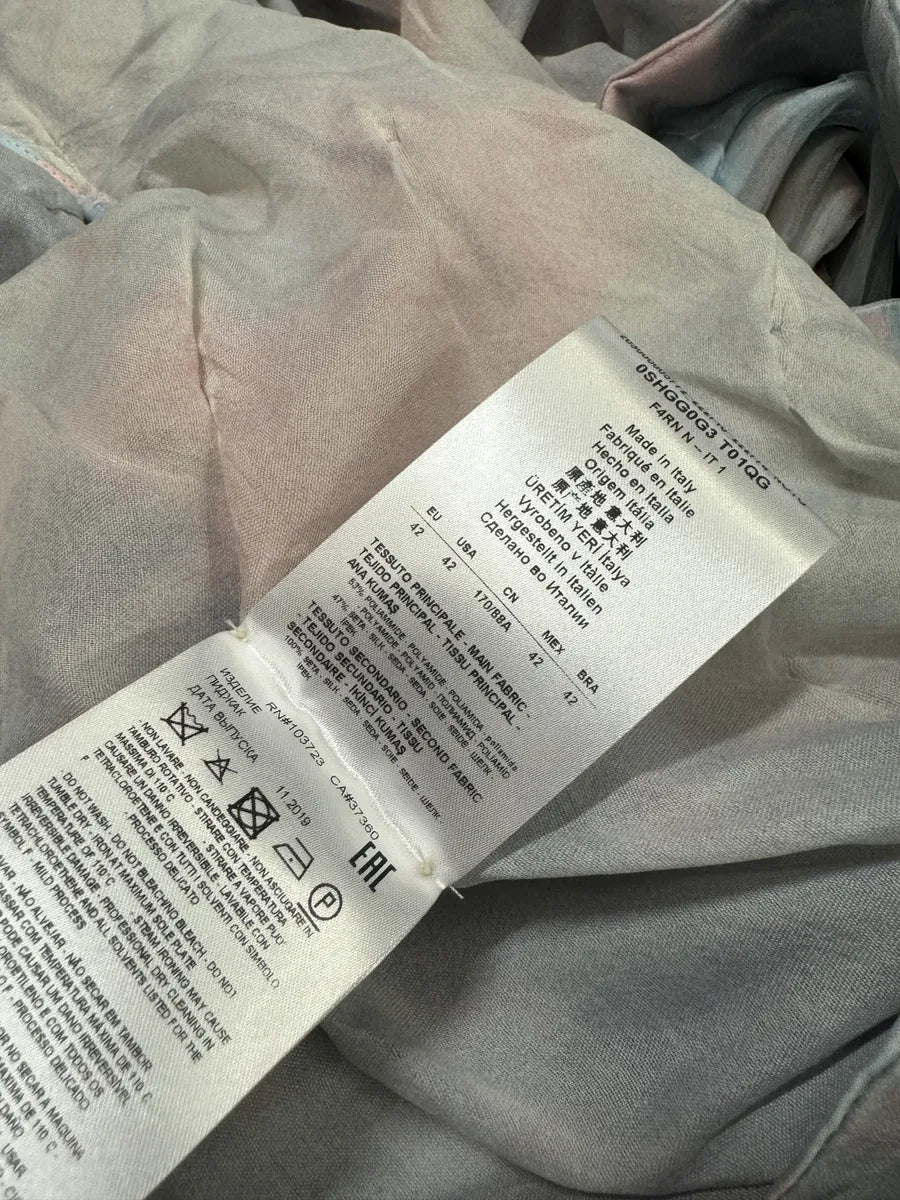 SS2020 Giorgio Armani Full Zip Runway Silk Cloudy Sky Bomber Jacket NCxomeh 8