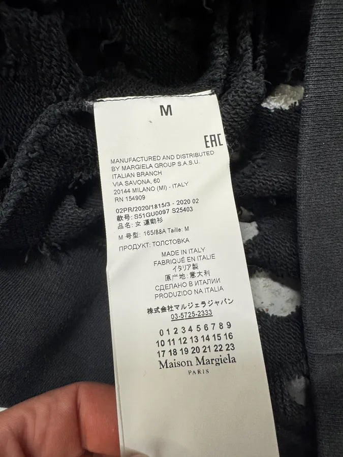 SS2020 Maison Margiela Black Cut Out Crewneck Sweater NpsPKzg 11