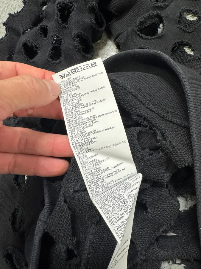 SS2020 Maison Margiela Black Cut Out Crewneck Sweater NpsPKzg 13