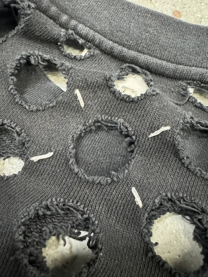 SS2020 Maison Margiela Black Cut Out Crewneck Sweater NpsPKzg 5