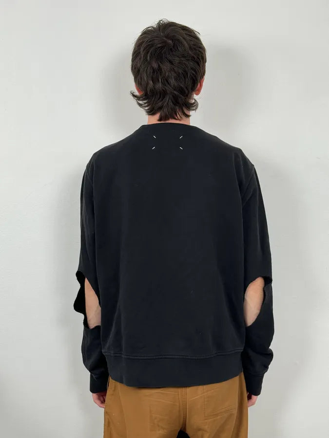SS2020 Maison Margiela Black Signature Crewneck Sweater RKtpWyj 3