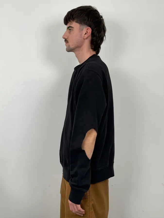 SS2020 Maison Margiela Black Signature Crewneck Sweater RKtpWyj 2