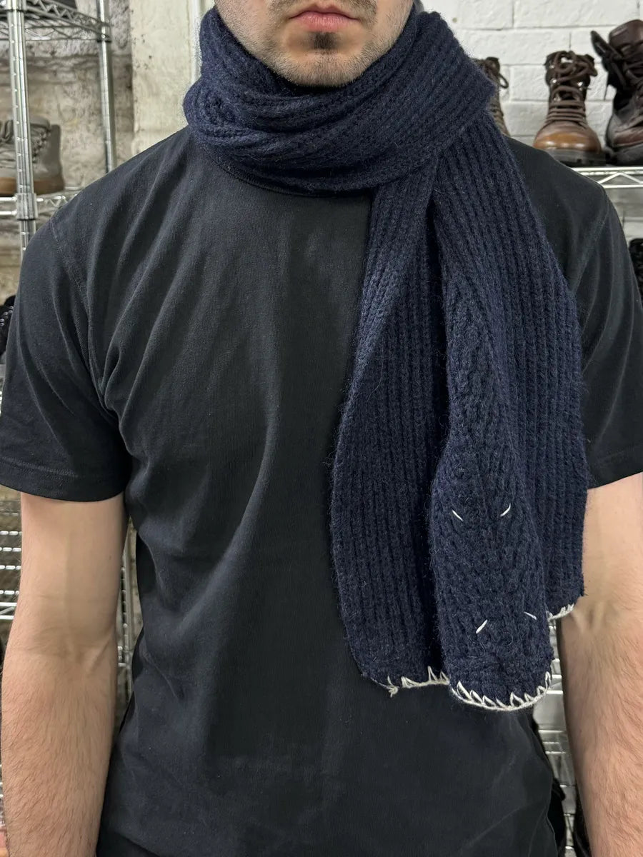 SS2020 Maison Margiela Navy Wool Scarf IJJcEJp 1