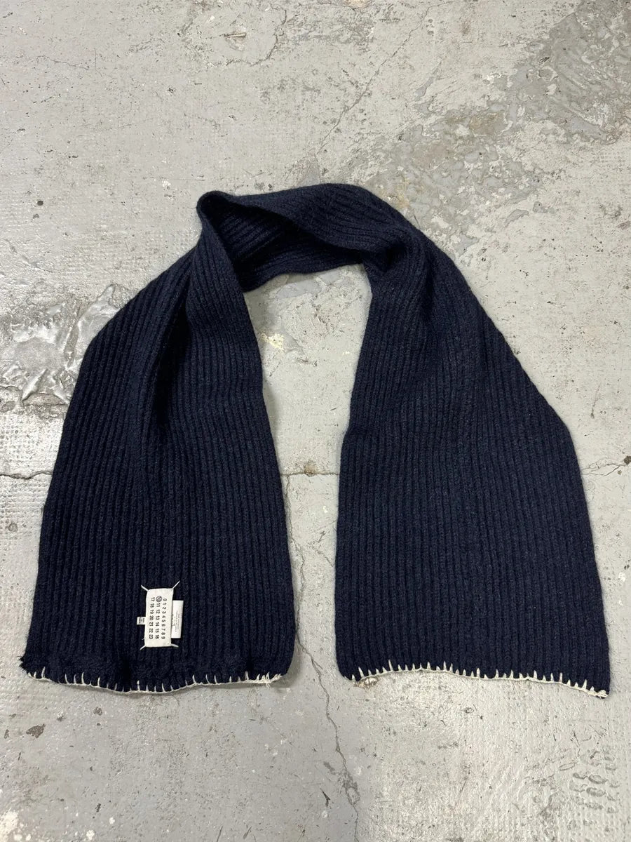 SS2020 Maison Margiela Navy Wool Scarf IJJcEJp 3