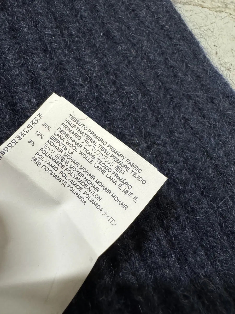 SS2020 Maison Margiela Navy Wool Scarf IJJcEJp 6