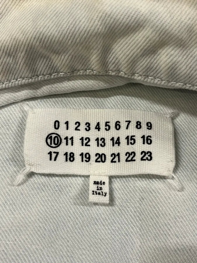 SS2020 Maison Margiela Stonewashed White Denim Jacket GcJWVpj 9