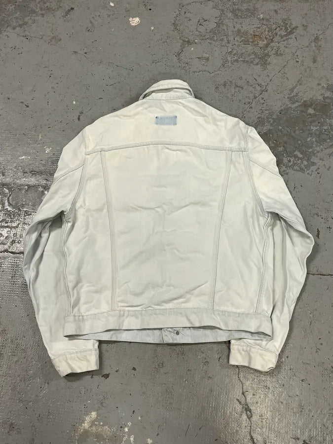 SS2020 Maison Margiela Stonewashed White Denim Jacket GcJWVpj 4