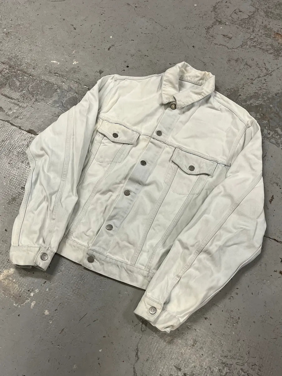 SS2020 Maison Margiela Stonewashed White Denim Jacket GcJWVpj 3