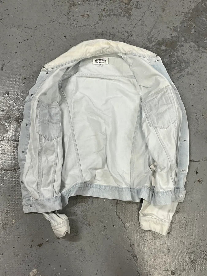 SS2020 Maison Margiela Stonewashed White Denim Jacket GcJWVpj 6