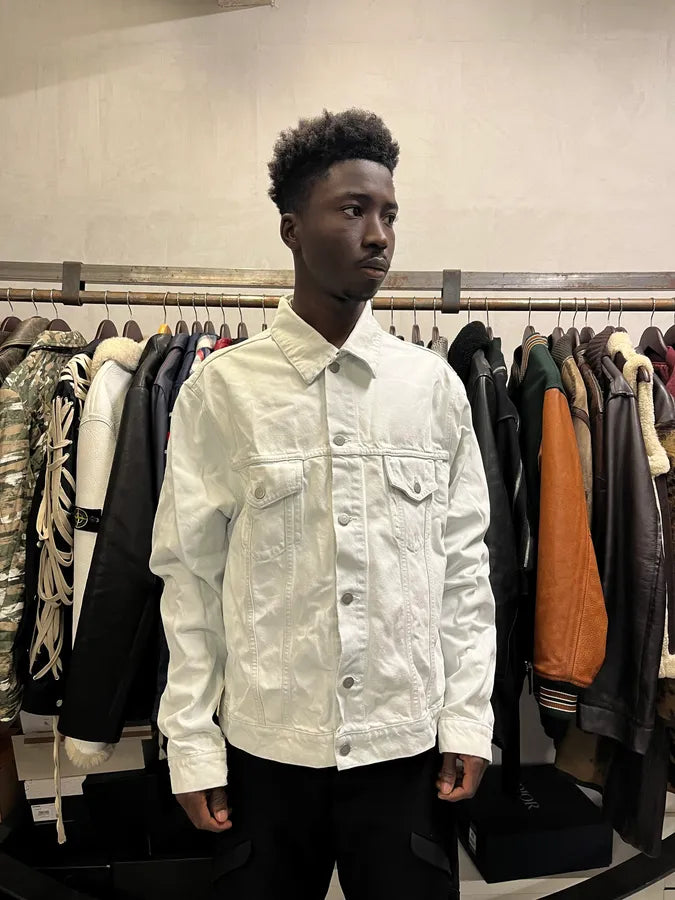 SS2020 Maison Margiela Stonewashed White Denim Jacket GcJWVpj 1