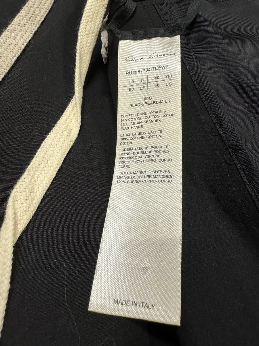 SS2020 Rick Owens Megalaced Tecuatl Black Trucker Jacket ELtGjQZ 11