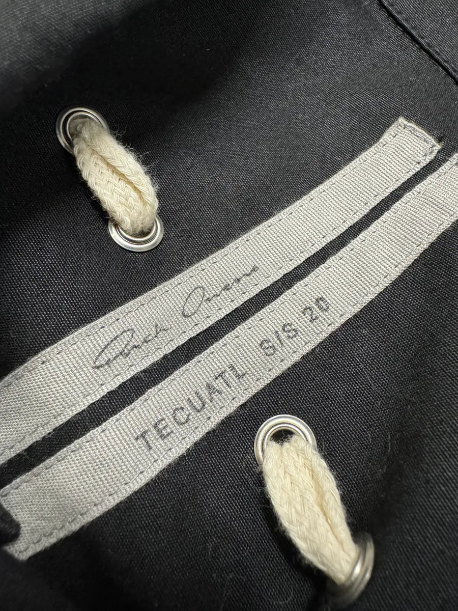 SS2020 Rick Owens Megalaced Tecuatl Black Trucker Jacket ELtGjQZ 12