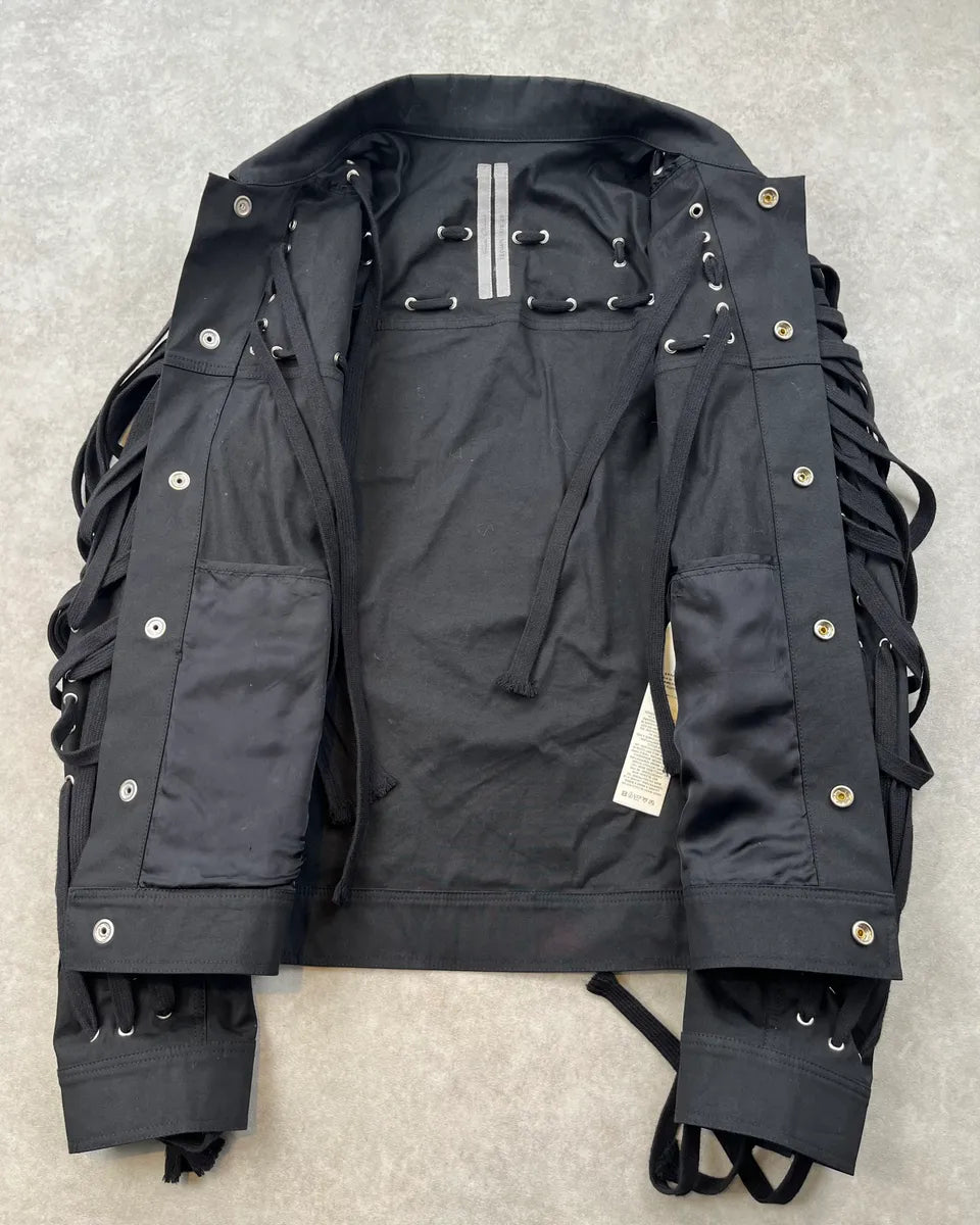 SS2020 Rick Owens Tactual Megalaced Black Dark Jacket ffvLYzj 7