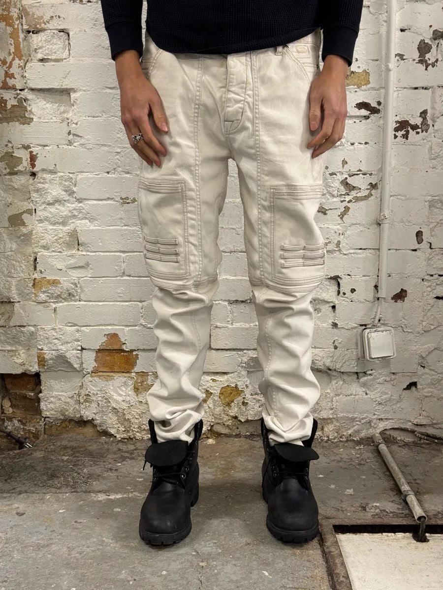SS2020 Rick Owens White Avant-Garde Biker Slim Jeans yBCmfCn 0