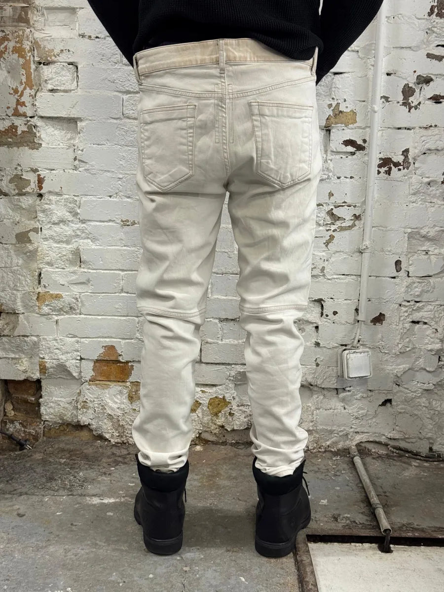 SS2020 Rick Owens White Avant-Garde Biker Slim Jeans yBCmfCn 3