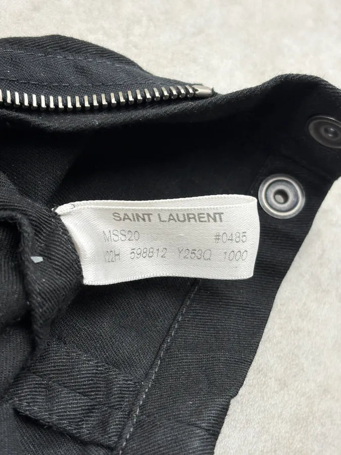 SS2020 Saint Laurent Black Sample Cargo Jacket KFKgxNV 11