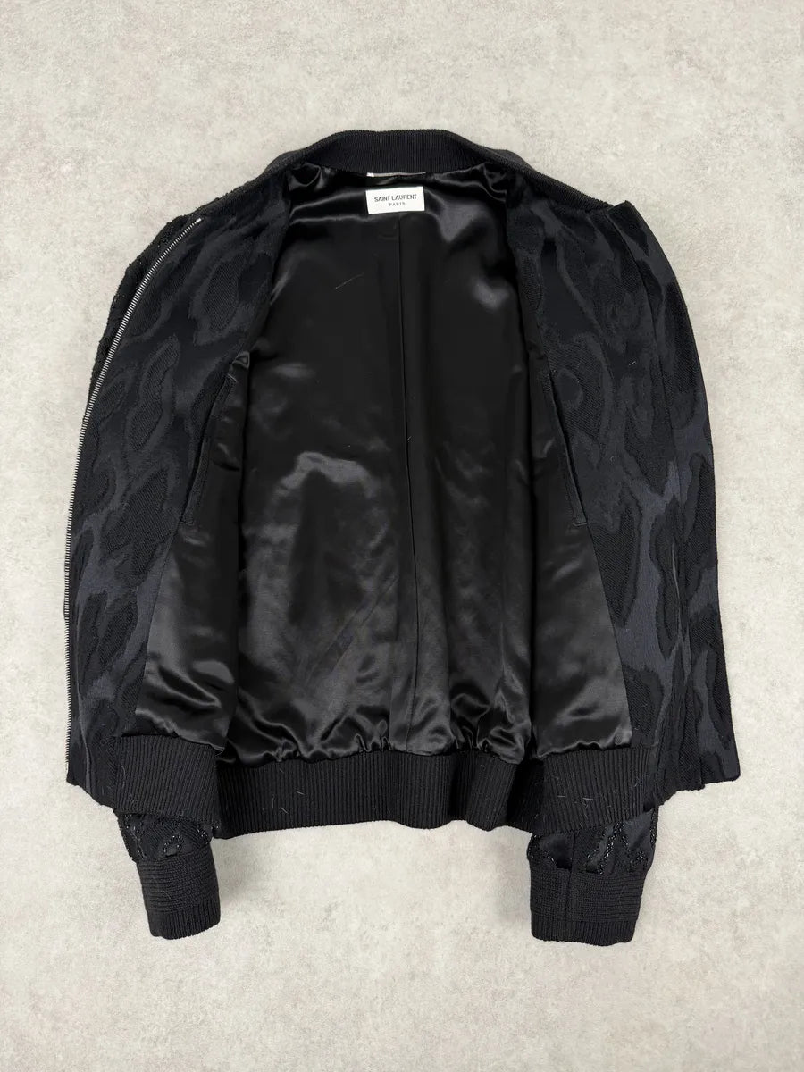 SS2020 Saint Laurent Black Dark Studded Bomber Jacket mRxZMJI 5