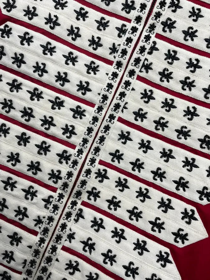 SS2020 Saint Laurent Embroidered Red & White Bomber Jacket  kgZbHwW 13