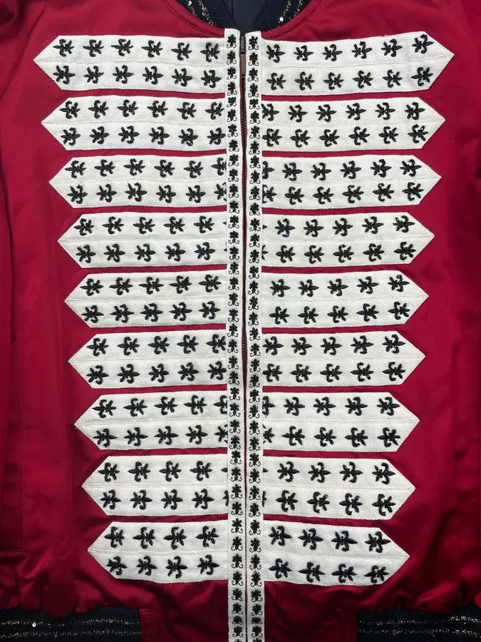 SS2020 Saint Laurent Embroidered Red & White Bomber Jacket  kgZbHwW 8