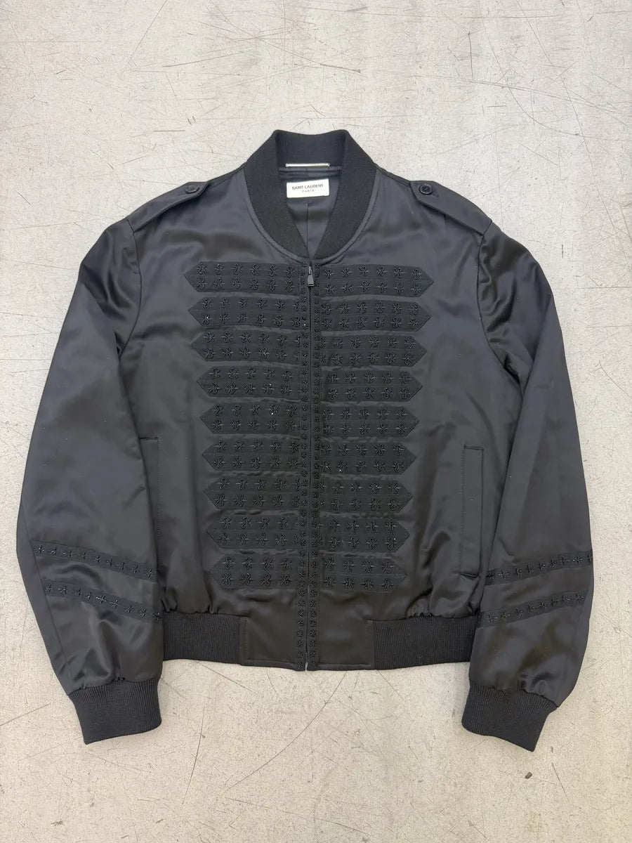 SS2020 Saint Laurent Fleur De Lys Napoleon Black Jacket nNHkgdS 0