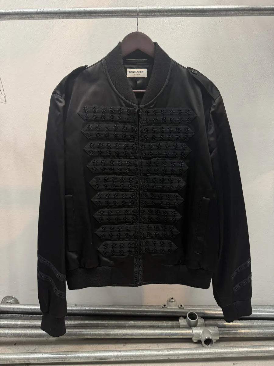 SS2020 Saint Laurent Fleur De Lys Napoleon Black Jacket nNHkgdS 6
