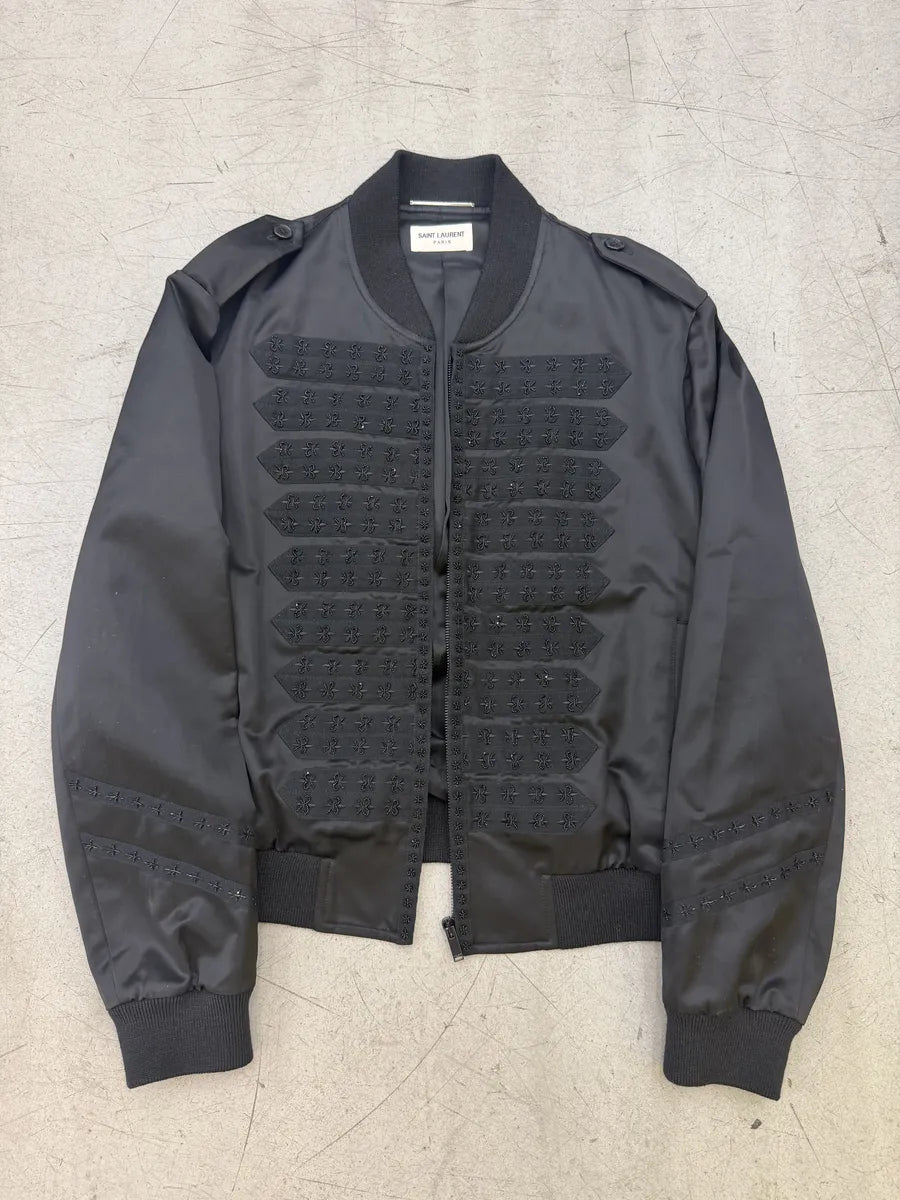SS2020 Saint Laurent Fleur De Lys Napoleon Black Jacket nNHkgdS 7