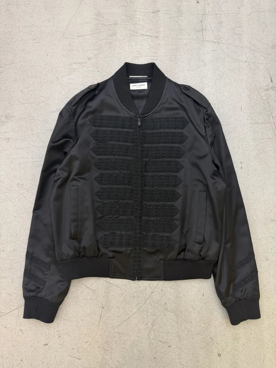SS2020 Saint Laurent Fleur De Lys Napoleon Black Jacket nNHkgdS 9