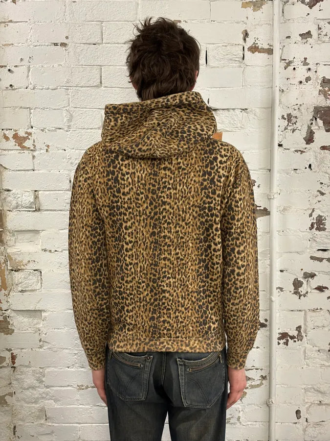 SS2020 Saint Laurent Leopard Print Zip-up Hoodie OyGjgRq 2