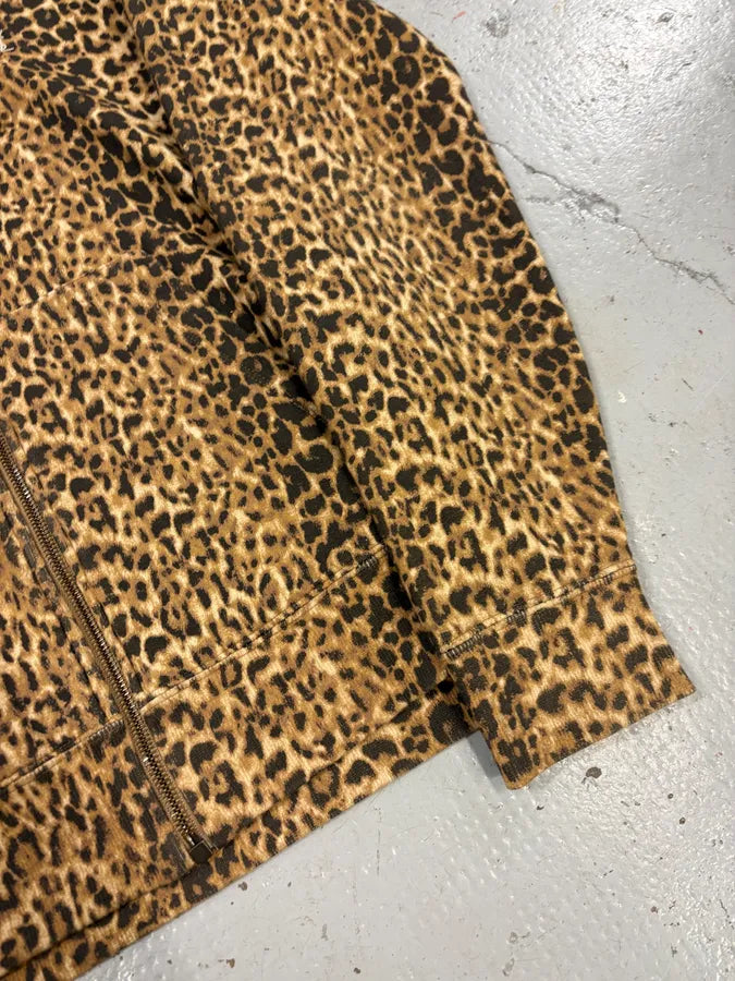 SS2020 Saint Laurent Leopard Print Zip-up Hoodie OyGjgRq 7