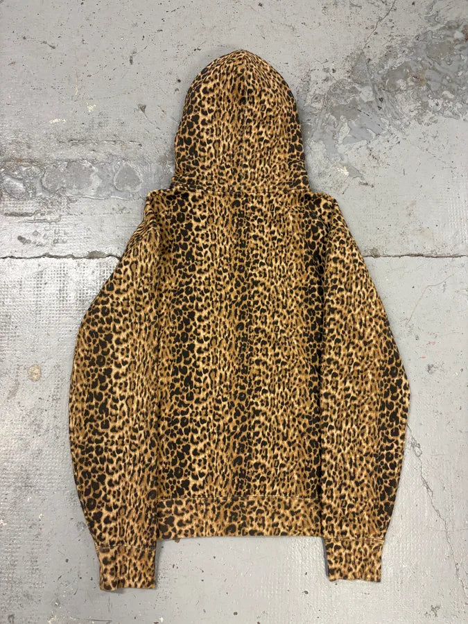 SS2020 Saint Laurent Leopard Print Zip-up Hoodie OyGjgRq 5
