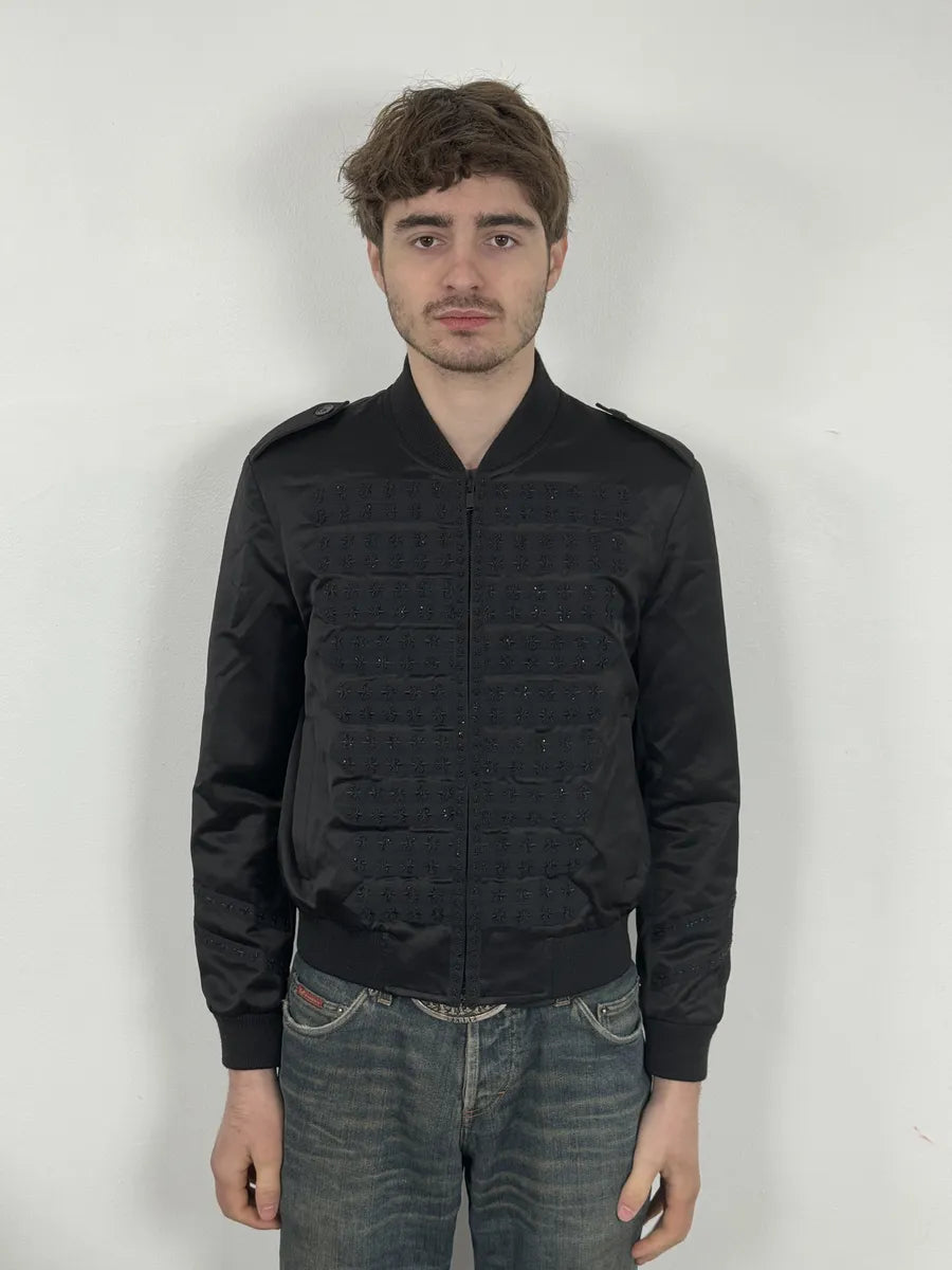 SS2020 Saint Laurent Officer Black Satin Bomber Jacket PPcccfS 2