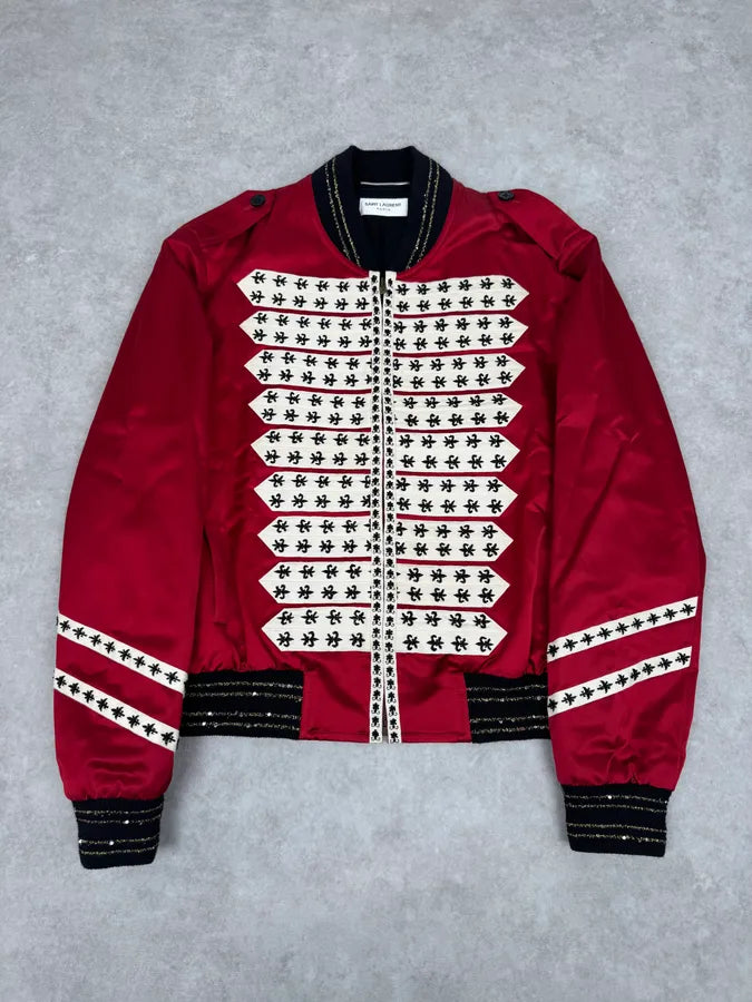 SS2020 Saint Laurent Officer Red & White Jacket mCneMBm 0