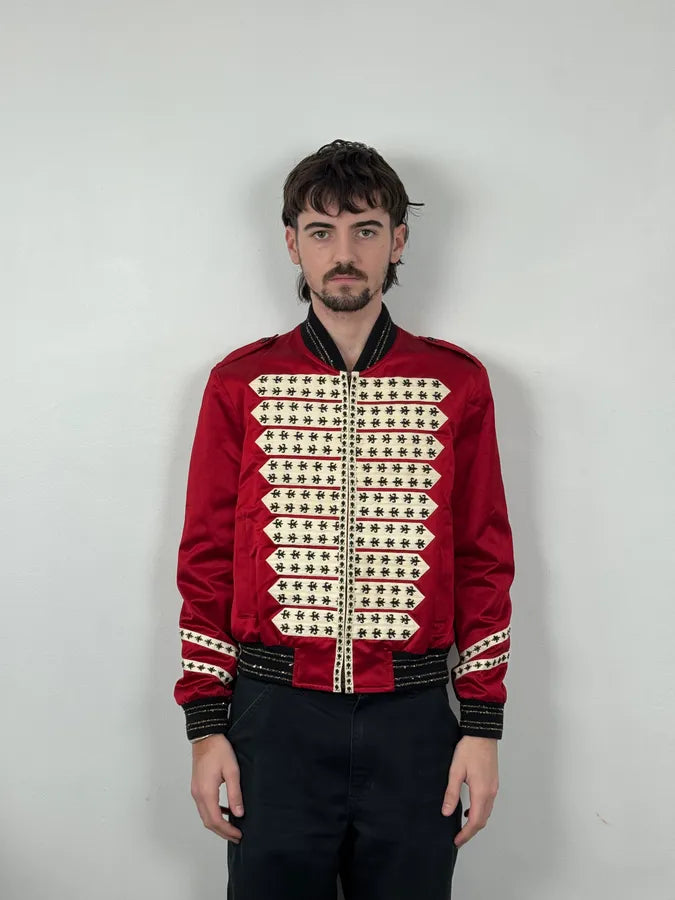 SS2020 Saint Laurent Officer Red & White Jacket mCneMBm 2