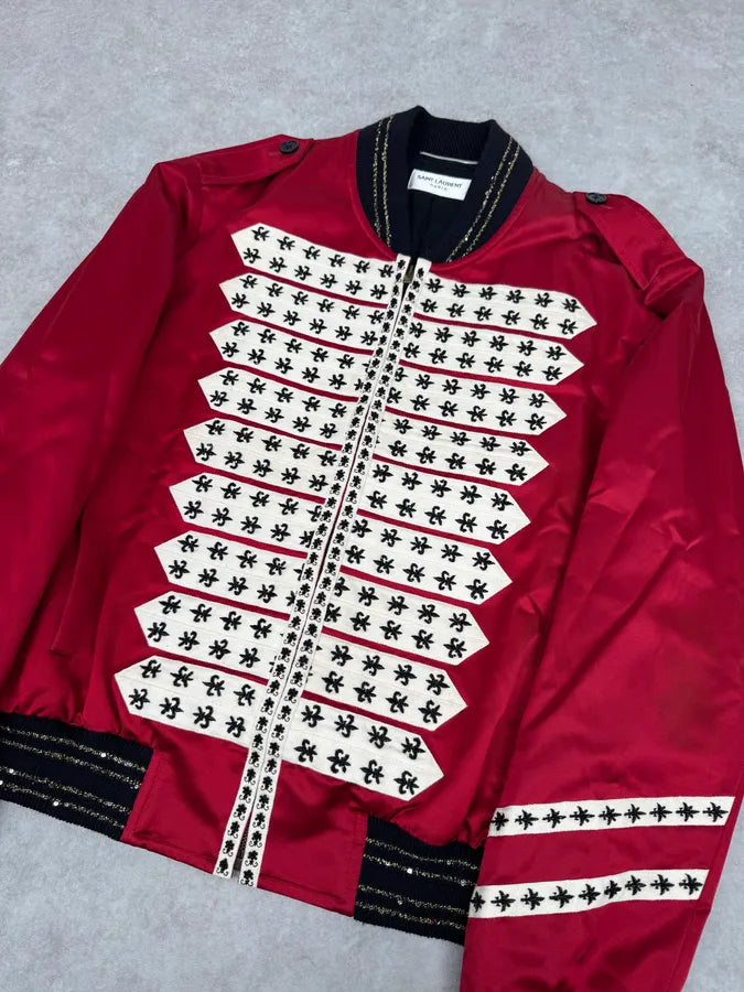 SS2020 Saint Laurent Officer Red & White Jacket mCneMBm 4