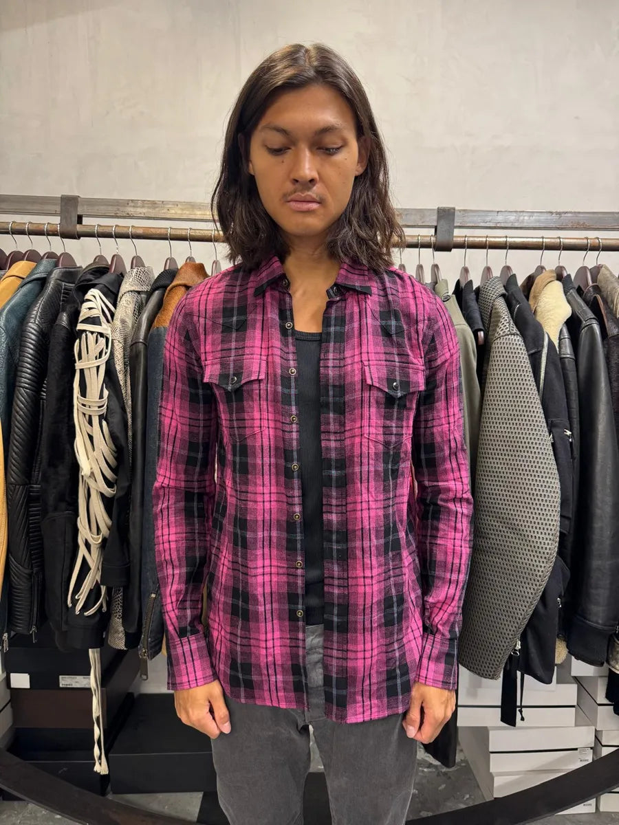 SS2020 Saint Laurent Pink & Black Shirt kSBAMDP 1