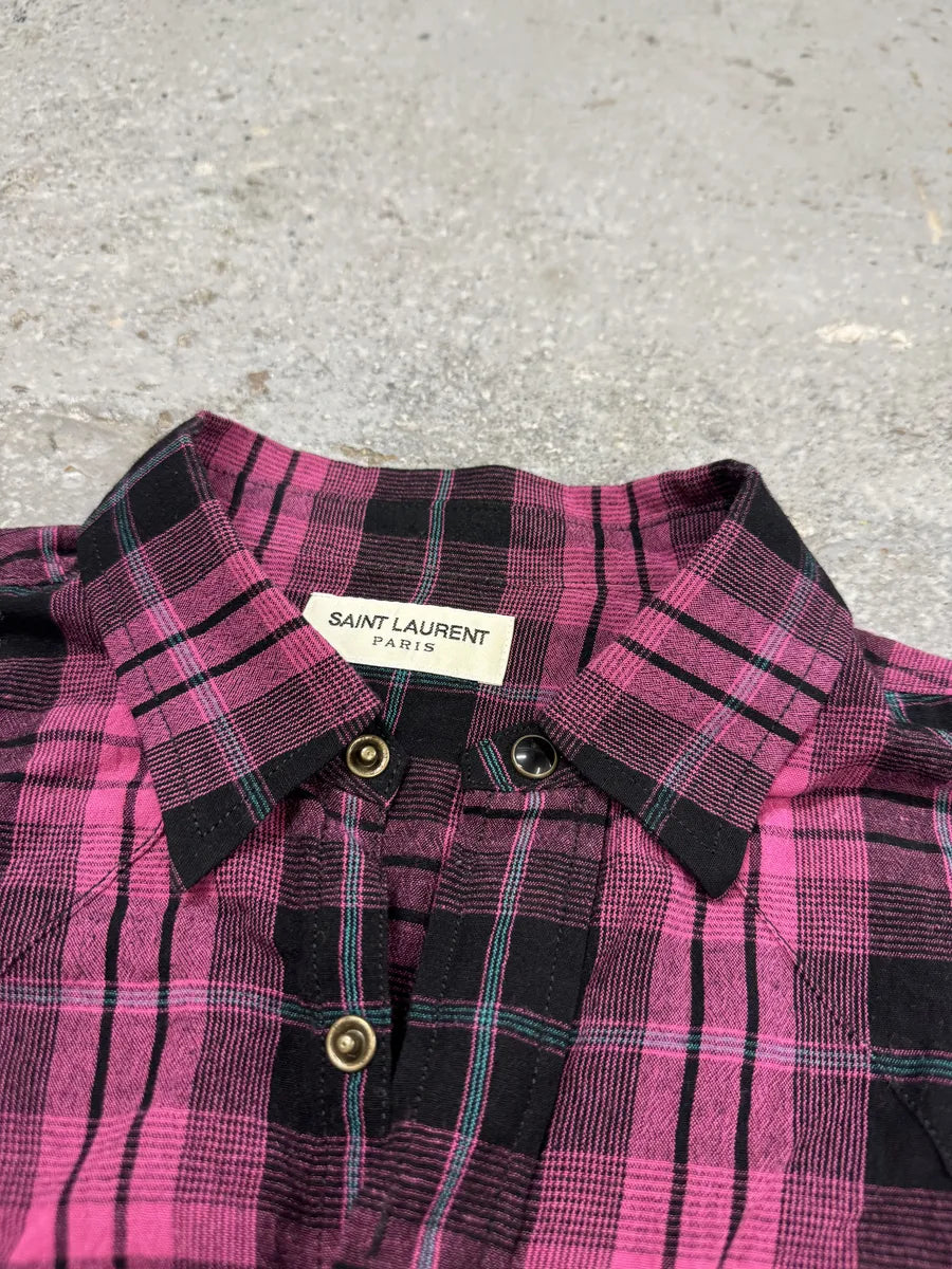 SS2020 Saint Laurent Pink & Black Shirt kSBAMDP 11