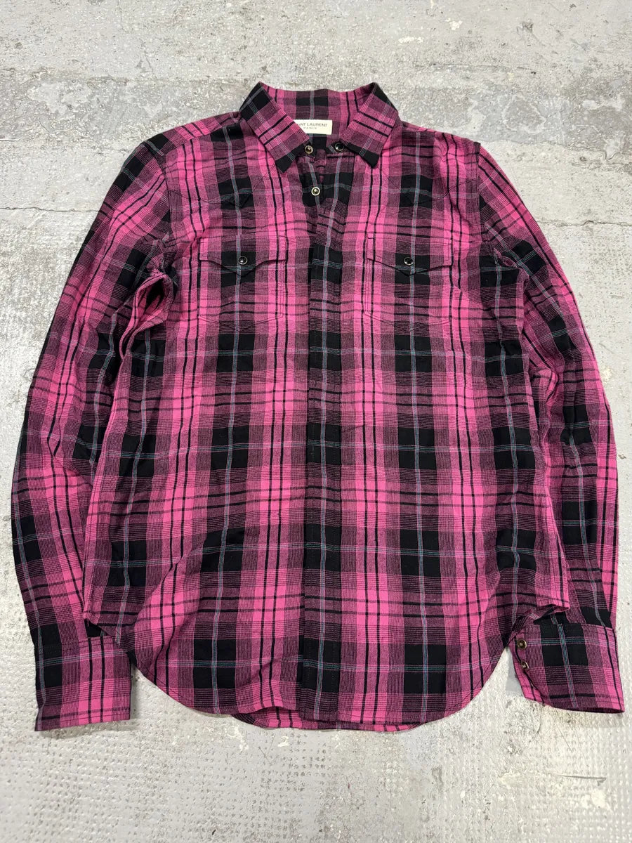 SS2020 Saint Laurent Pink & Black Shirt kSBAMDP 4