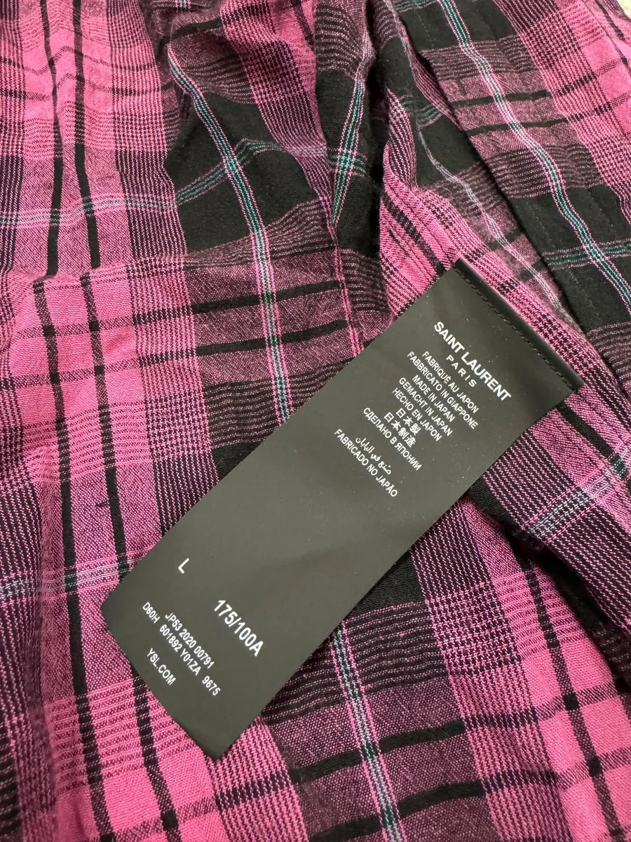 SS2020 Saint Laurent Pink & Black Shirt kSBAMDP 7