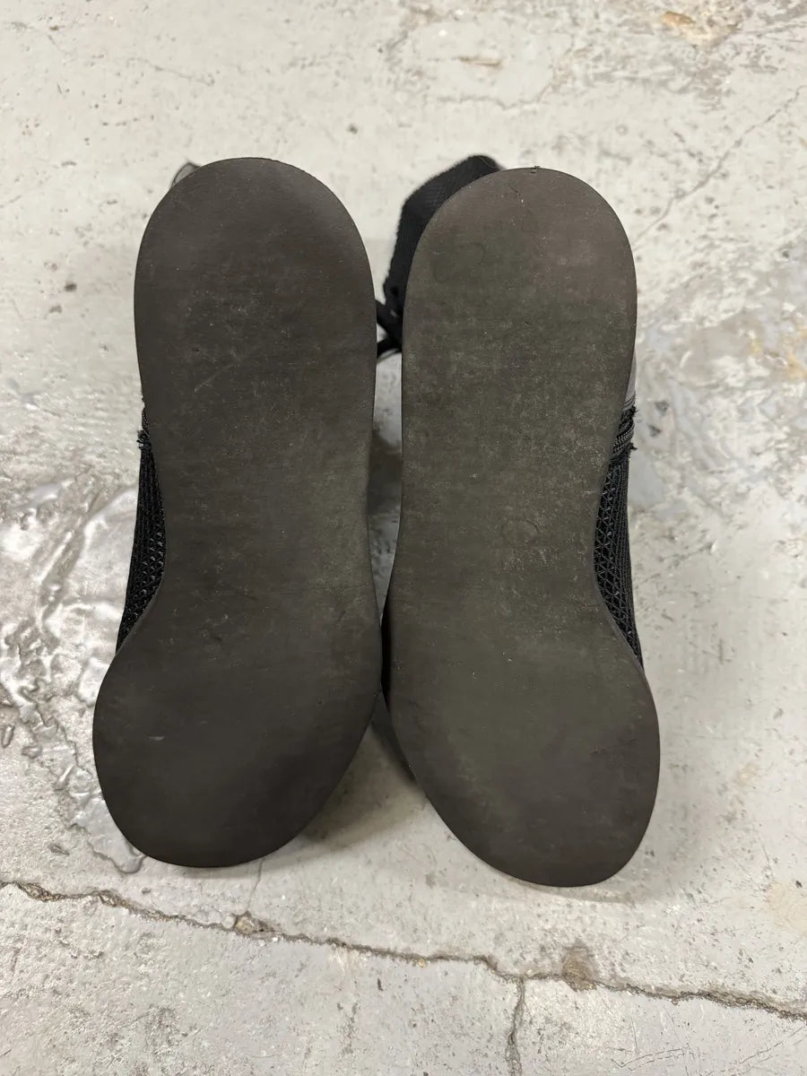 SS2020 Yohji Yamamoto Black Ankle Boxing Leather Shoes qJchicw 4