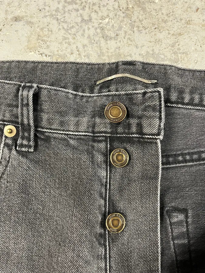 SS2020 Yves Saint Laurent Dark Grey Denim Slim Jeans (S) VlaXdLA 7